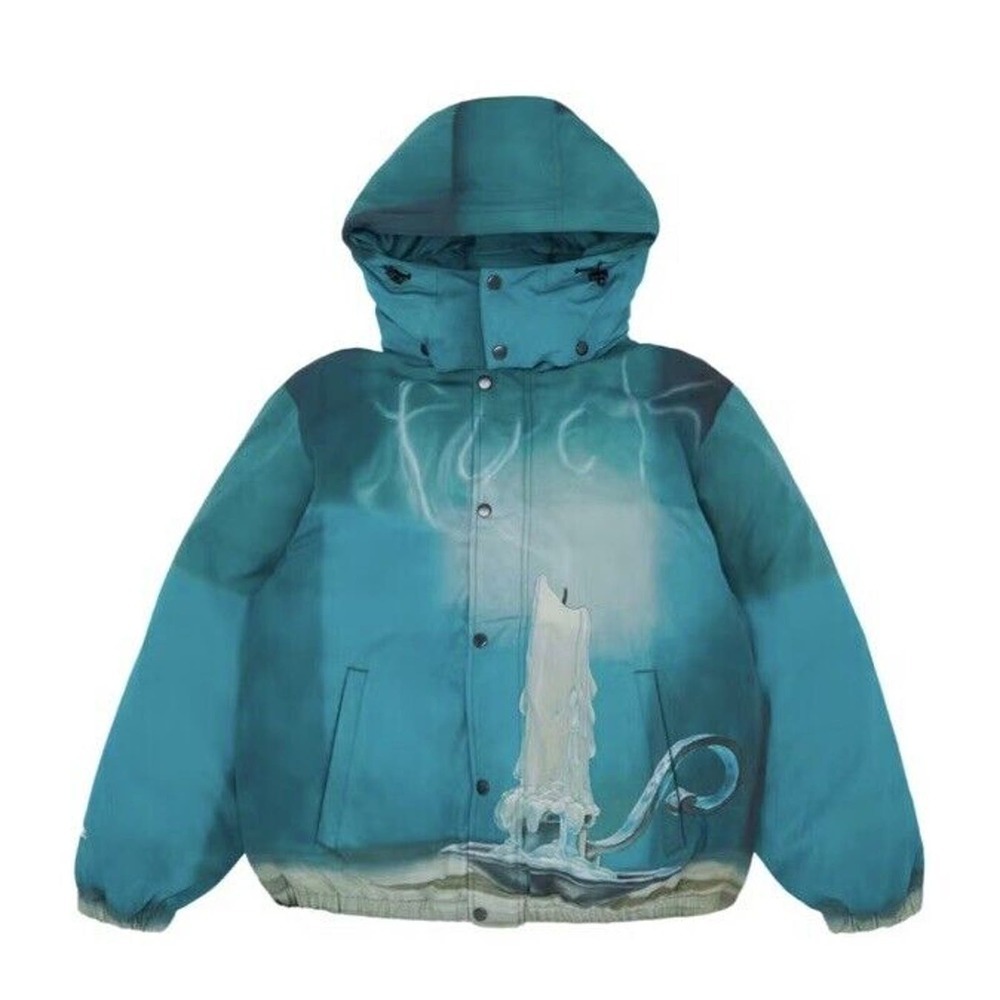 Supreme Coat F**k Candle Size Medium Down Fill Puffer Jacket
